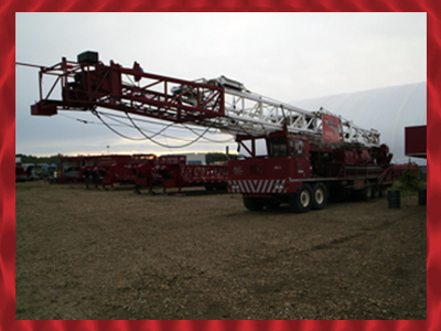 Tandom Steer Tri Drive  Reliance Well Servicing Rig